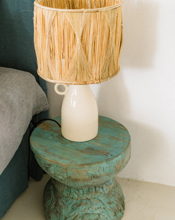 Abat-jour en munja et raphia