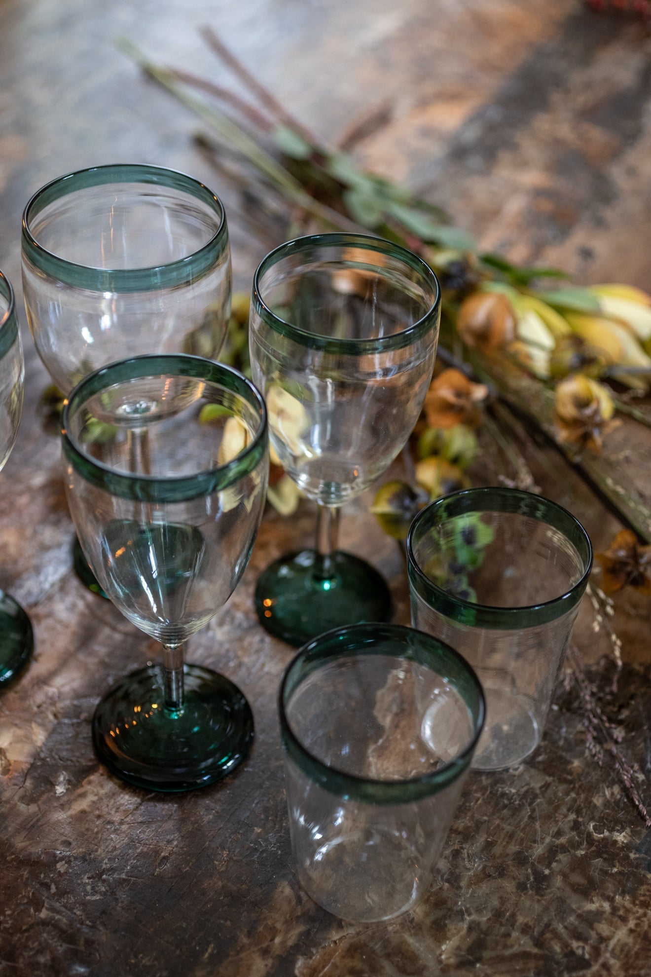 Lot de 4 verres à pied Ina