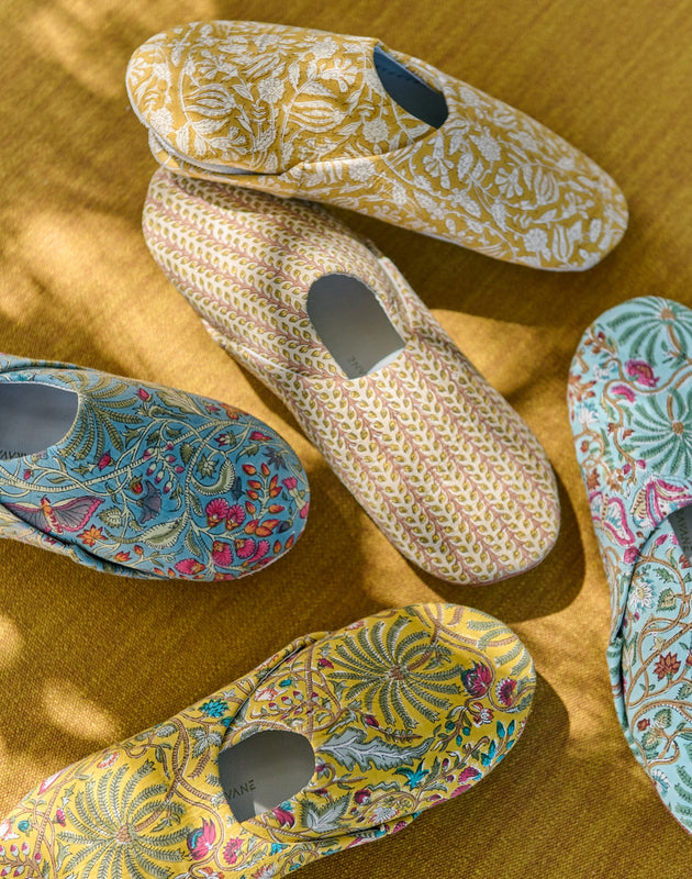 ensemble de chaussons colorés à imprimés en coton Téthys