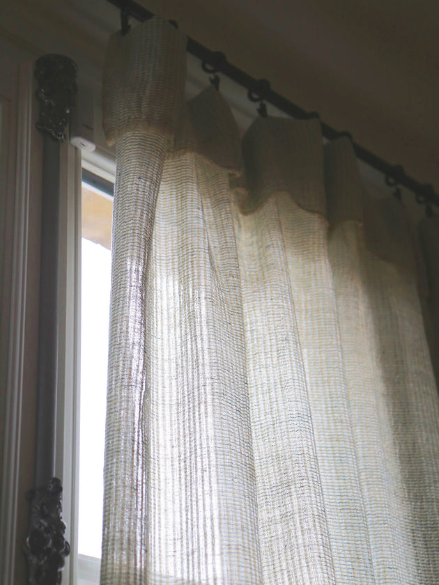 Elegants rideaux en khadi de coton biologique Arys