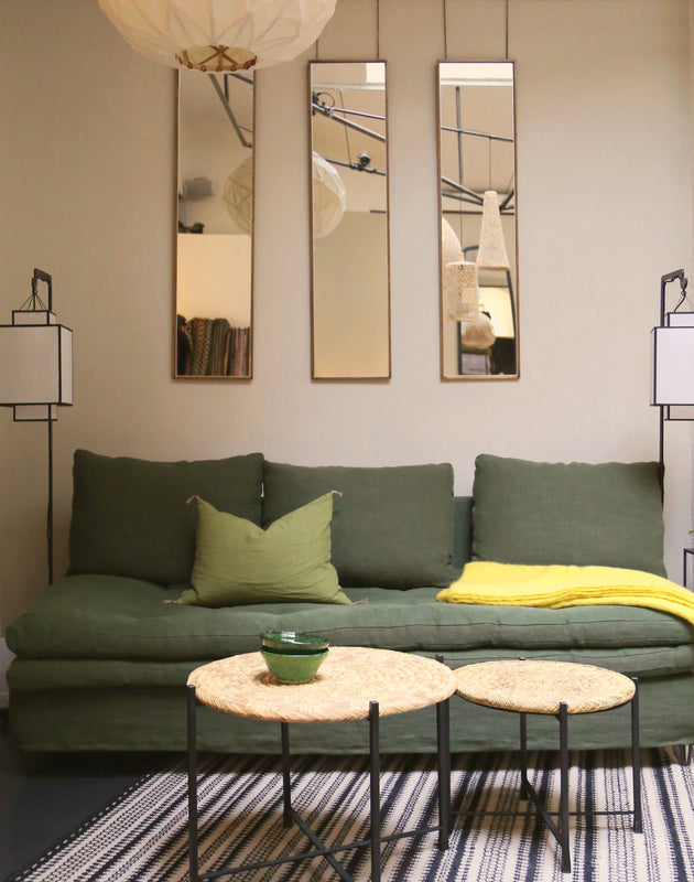 Miroir rectangulaire en acier brossé