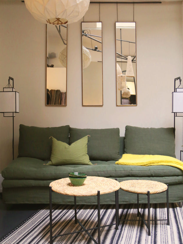 Miroir rectangulaire en acier brossé