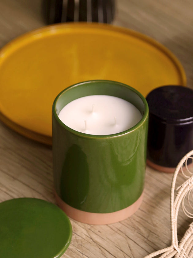 Grande bougie parfumée avec 3 mèches