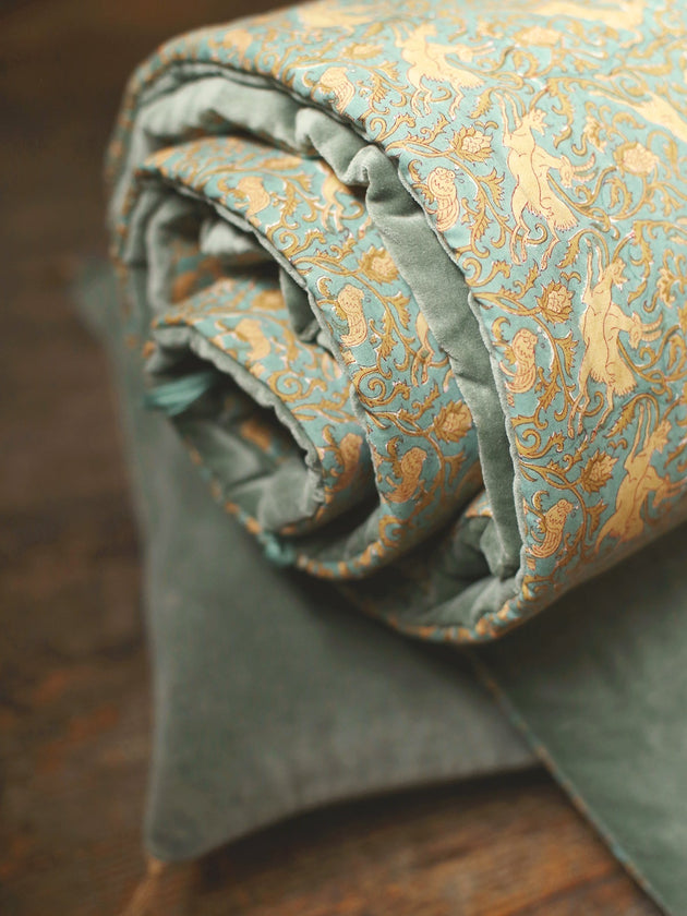 Sofa cover en velours et coton