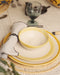 Lot de 4 assiettes Ecume en faïence émaillée