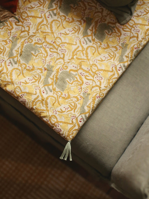 Sofa cover en velours et coton