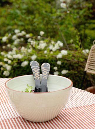 Grand couverts à salade de service en corne