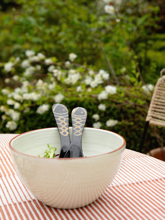 Grand couverts à salade de service en corne