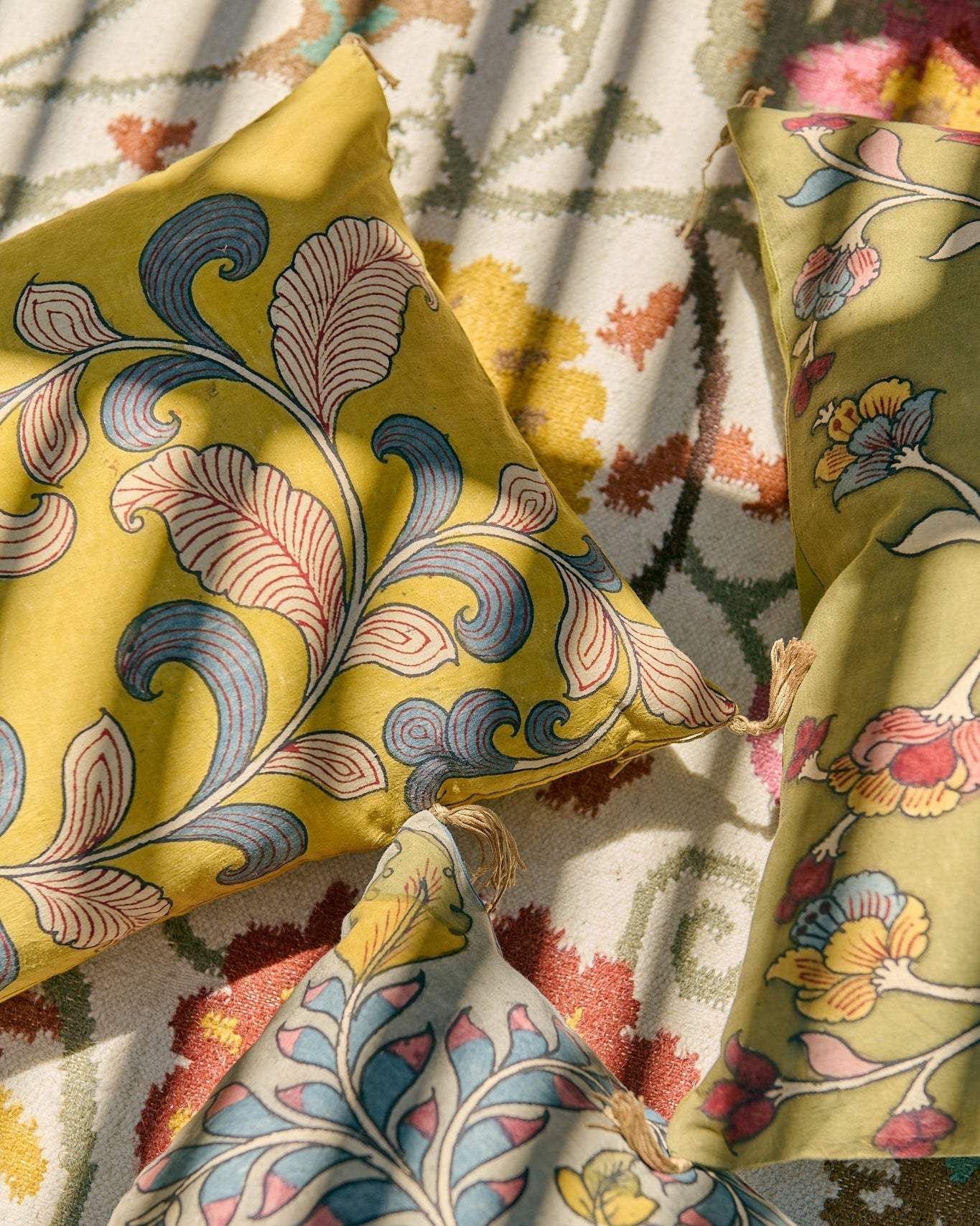 Housse de coussin Kalamkari