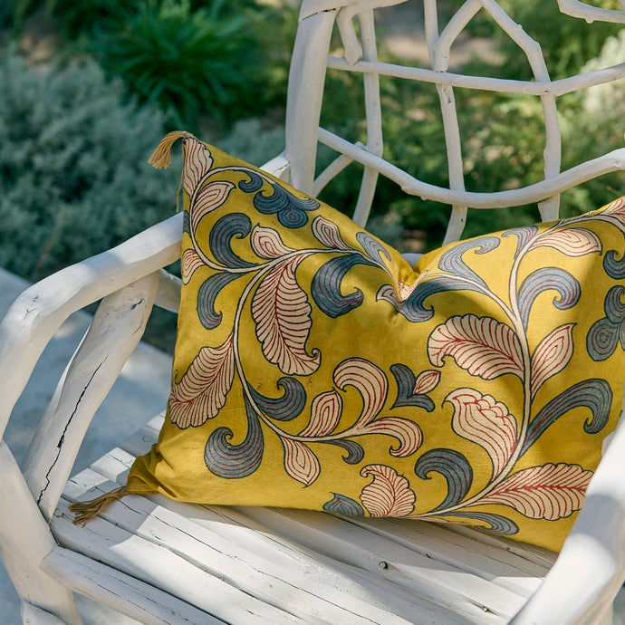 Housse de coussin Kalamkari