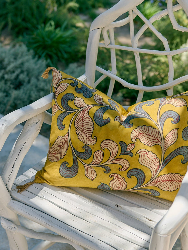 Housse de coussin Kalamkari