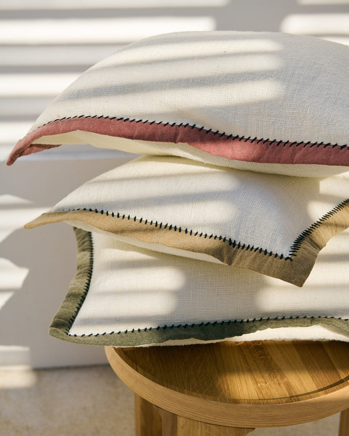 Housse de coussin Khadi Noir