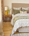 Linge de lit à motifs Paisley avec le coussin Siroko à rayures