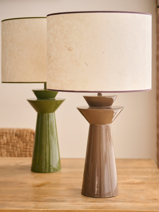 Pied de lampe laqué Rosha