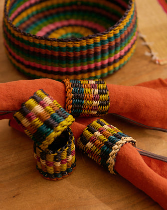 Set de 4 ronds de serviette Nigelle