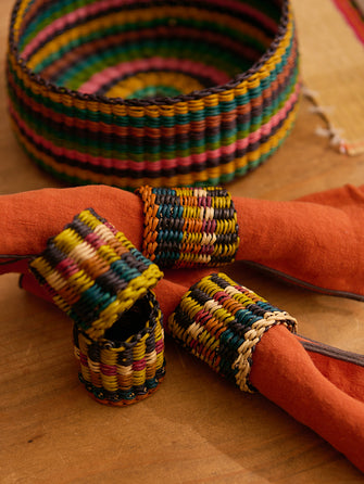 Set de 4 ronds de serviette Nigelle