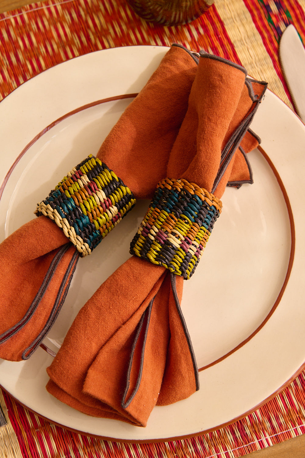 Set de 4 ronds de serviette Nigelle