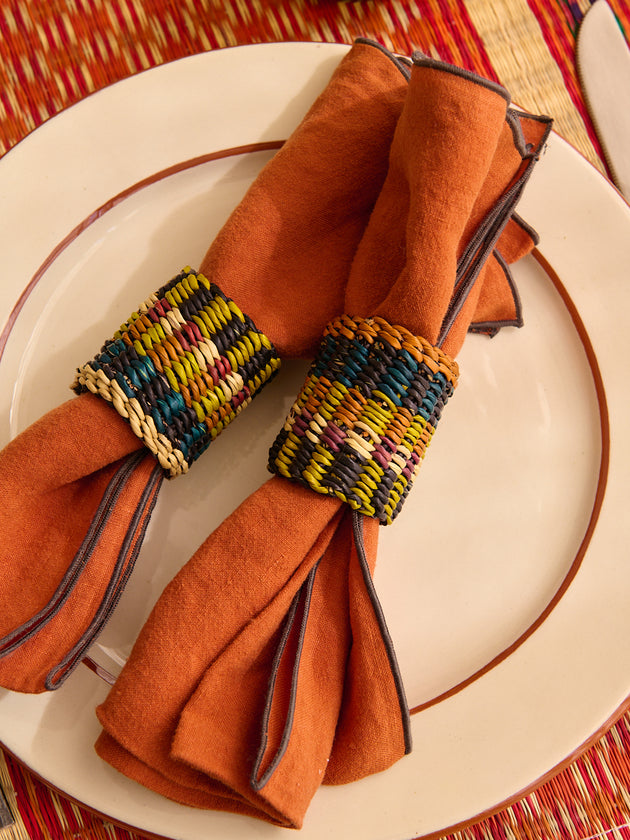 Set de 4 ronds de serviette Nigelle