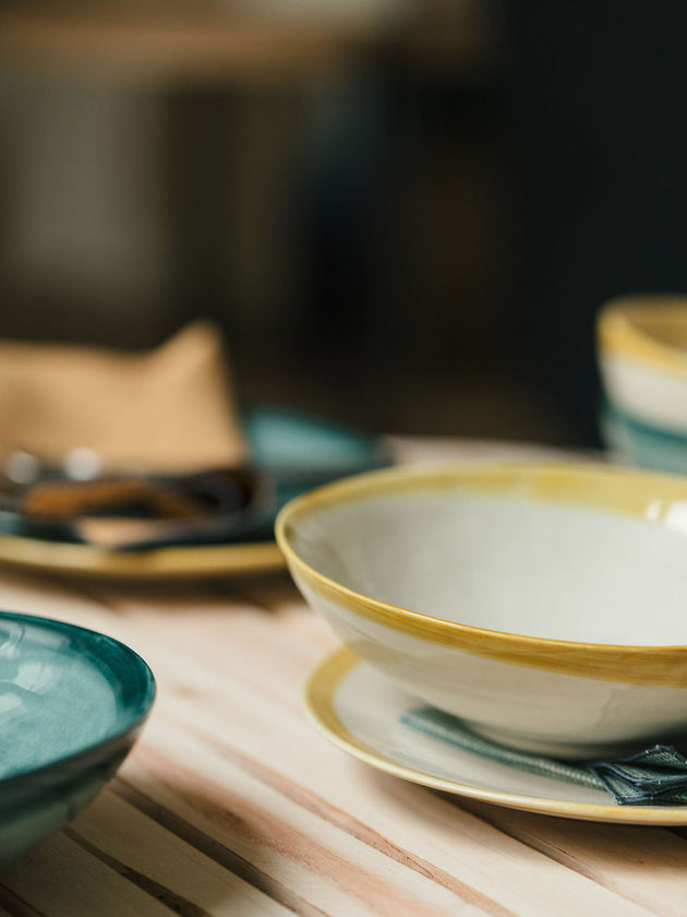 Set de 4 coupelles Ecume faïence émaillée