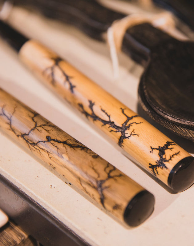 Couvets de service en bambou et corne de buffle