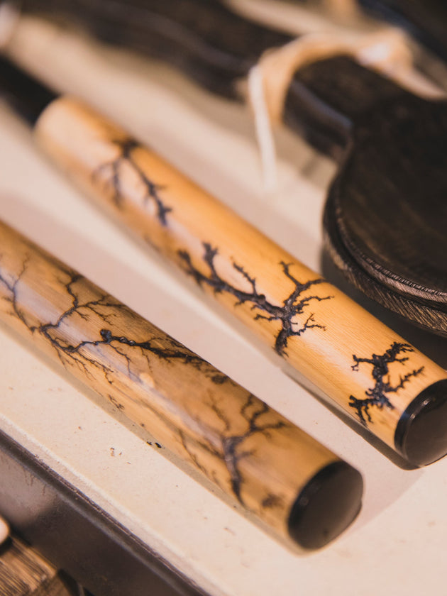 Couvets de service en bambou et corne de buffle