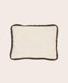 Housse de coussin Khadi en khadi de coton blanche et noire