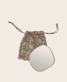 collection mini miroir Ame en laiton doré serti main 
