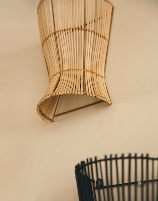 Applique Halo murale en rotin