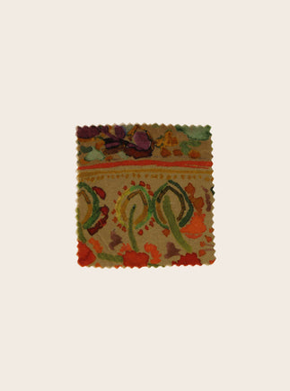 Tissu Inika en velours de coton avec motifs chamarrés aux accents d’aquarelle