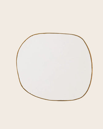 Miroir en laiton doré Ame