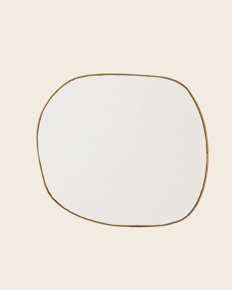 Miroir en laiton doré Ame