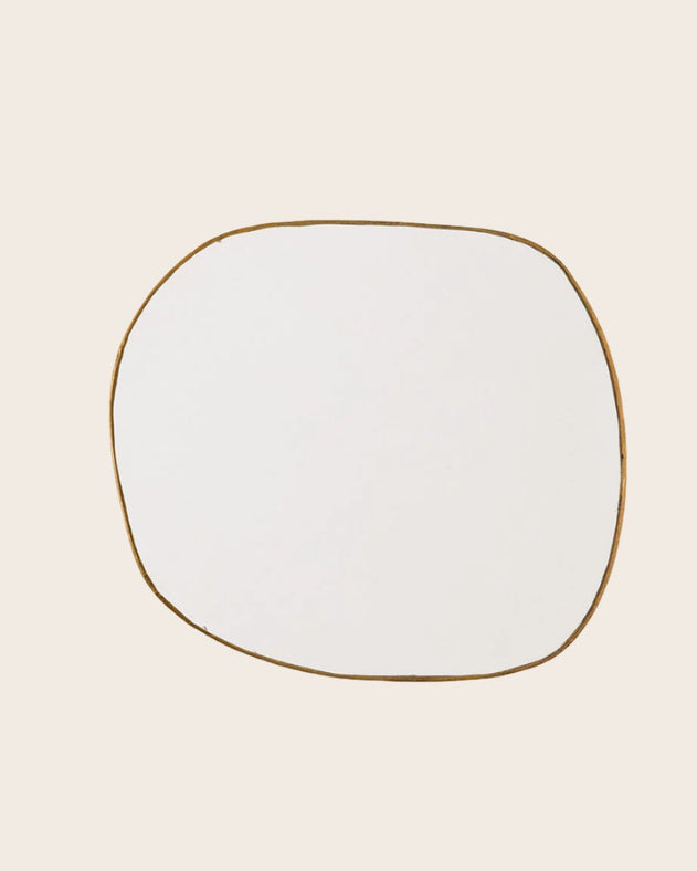 Miroir en laiton doré Ame