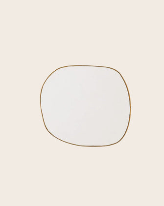 Petit miroir mural en laiton Ame 