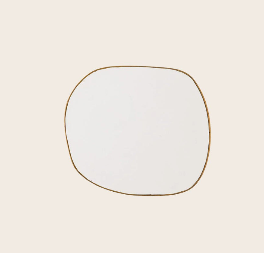 Petit miroir mural en laiton Ame 