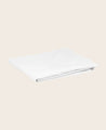 Linge de lit : drap housse blanc en coton bio blanc