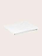 Linge de lit : drap housse blanc en coton bio blanc