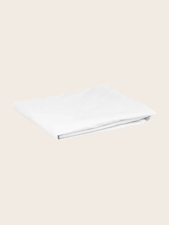 Linge de lit : drap housse blanc en coton bio blanc