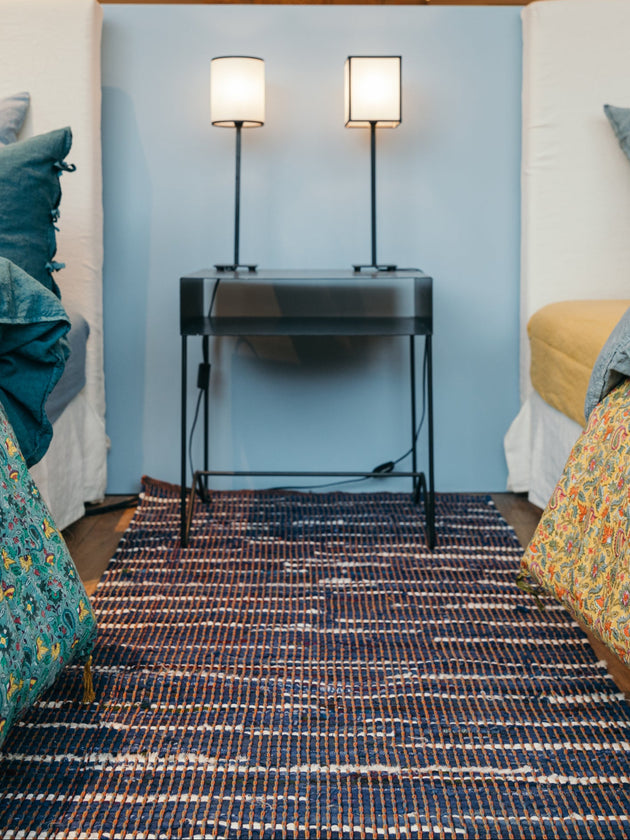 Abat-jour de lampe à poser pour table de chevet en papier blanc