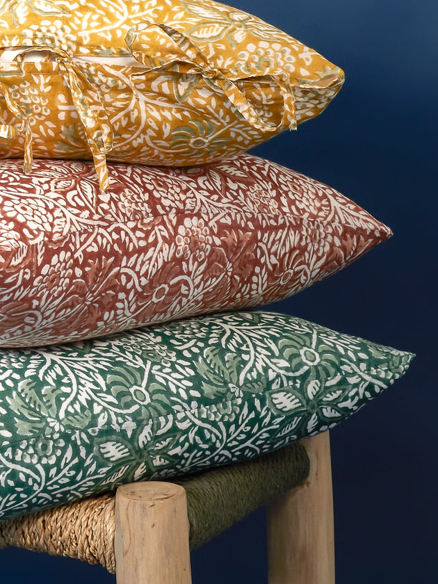 Set de taies d'oreiller motif floral