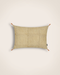 Housse de coussin en coton imprimé au bloc couleur nude avec 4 pompons