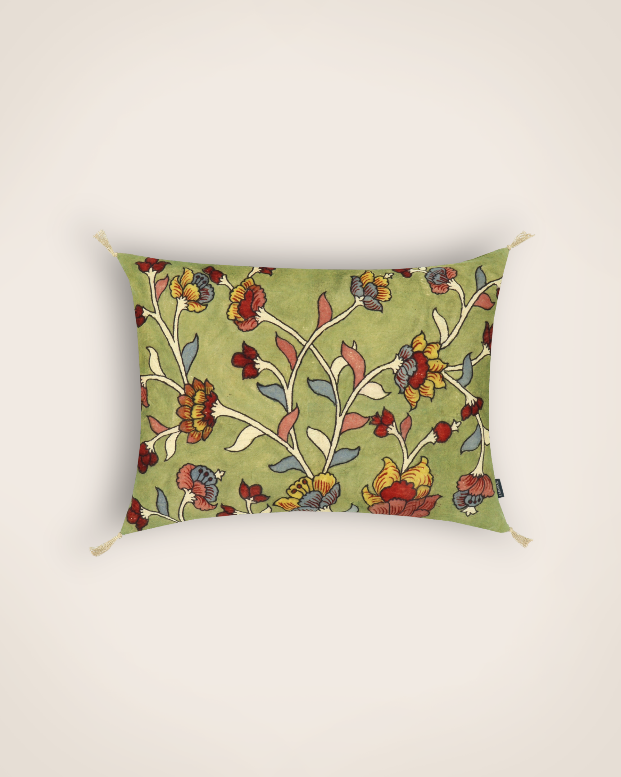 Housse de coussin Kalamkari