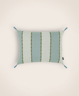 Housse de coussin à rayures Lyson en teinte Glacier 