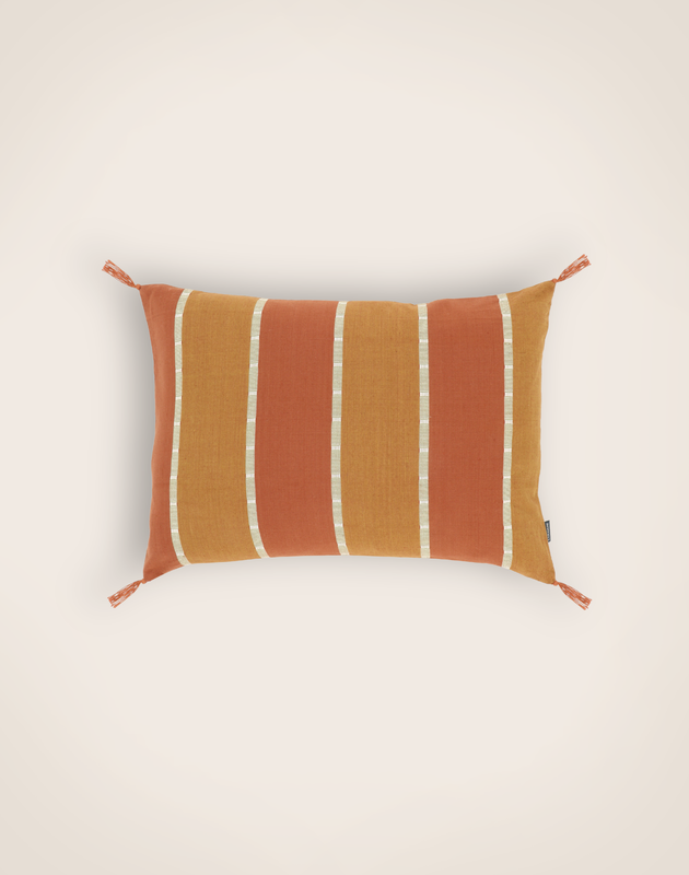 Ensemble de deux coussins Noely en teinte Sarrasin en coton