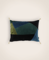 Housse de coussin en velours lavé Orion en patchwork.