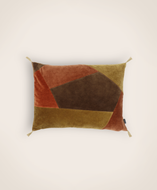 Housse de coussin Orion en patchwork couleur Noisette
