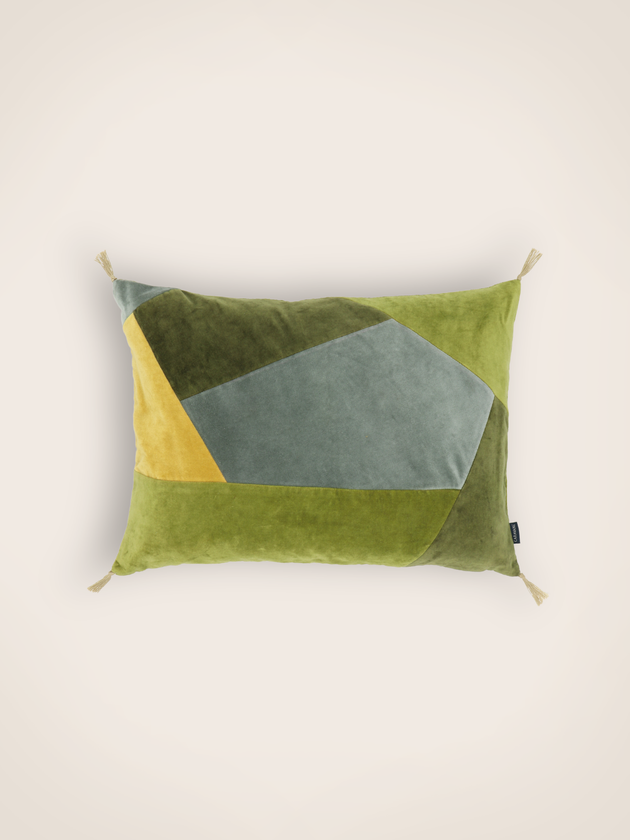 House de coussin Orion en velours lavé couleur Mousse