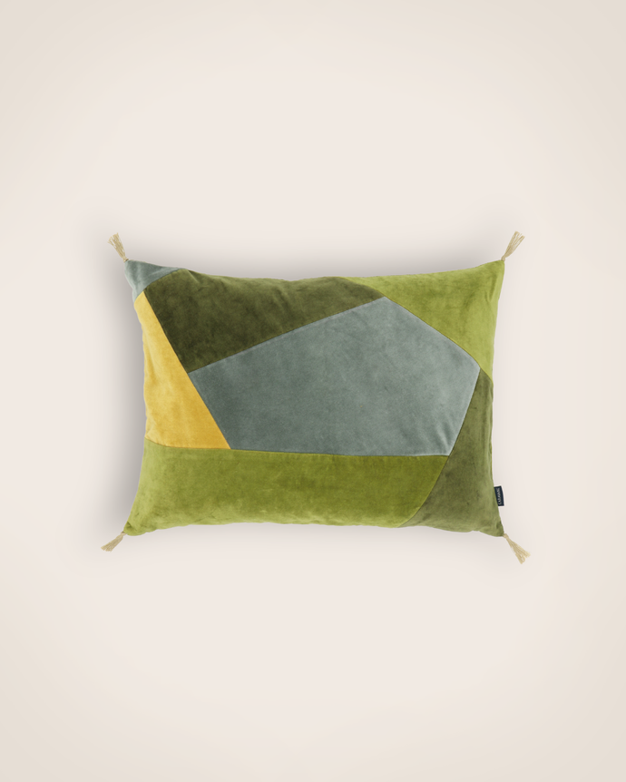 House de coussin Orion en velours lavé couleur Mousse
