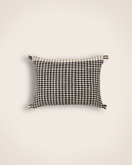 Housse de coussin pied de poule