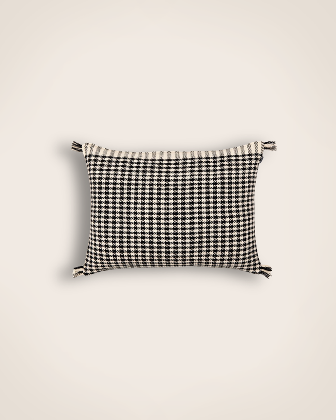 Housse de coussin pied de poule