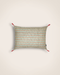 Housse de coussin Tullio avec pompoms imprimés à la main